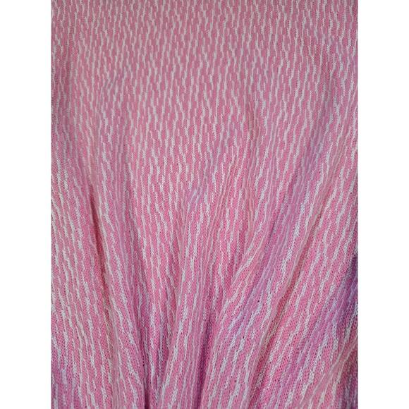 Chelsea & Theodore Women’s Pink White Textured Long Sleeve Top Medium - Picture 6 of 9